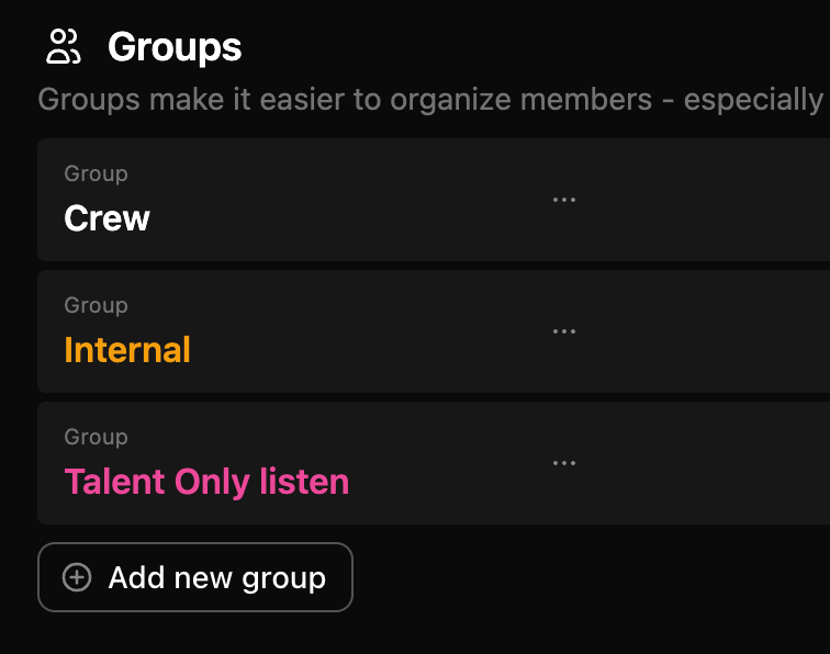 Groups